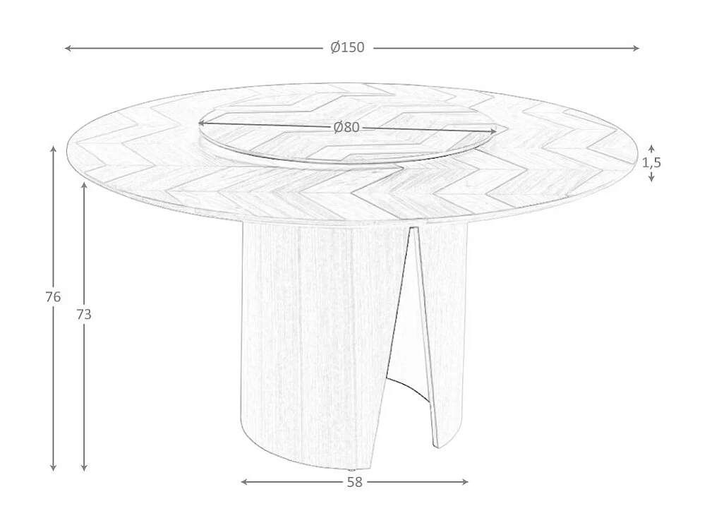 Tavolo da pranzo rotonda noce 1130 ANGEL CERDA