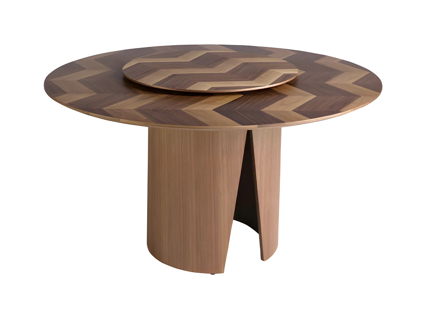 Eettafel rond walnoot fineer 1130 ANGEL CERDA
