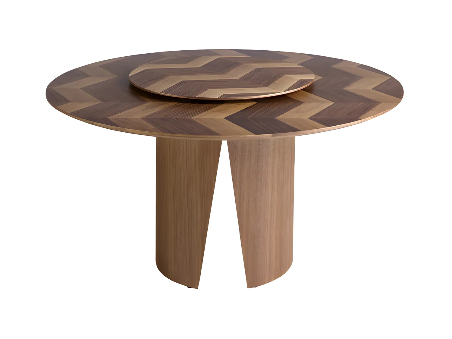 Eettafel rond walnoot fineer 1130 ANGEL CERDA