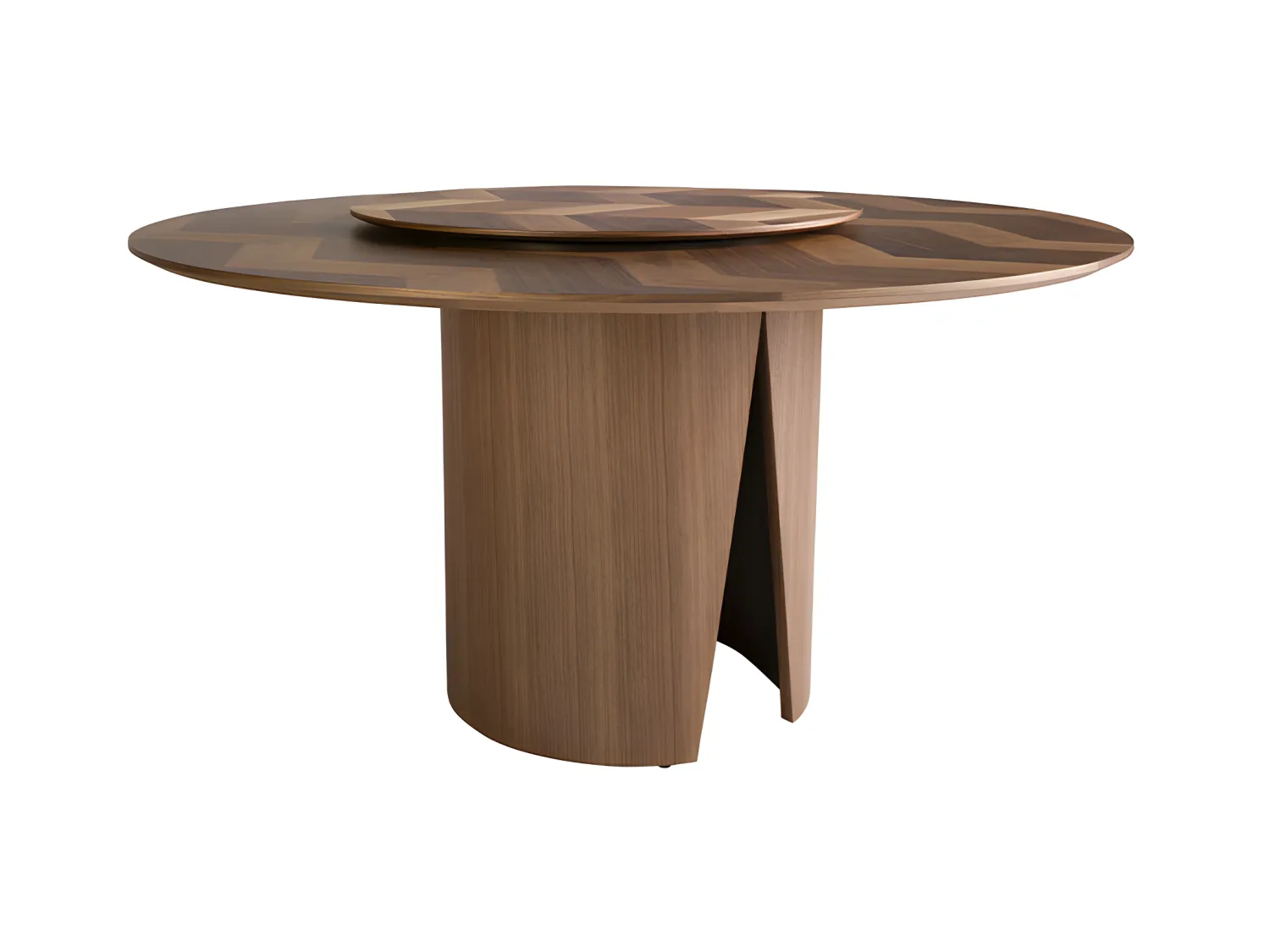 Eettafel rond walnoot fineer 1130 ANGEL CERDA