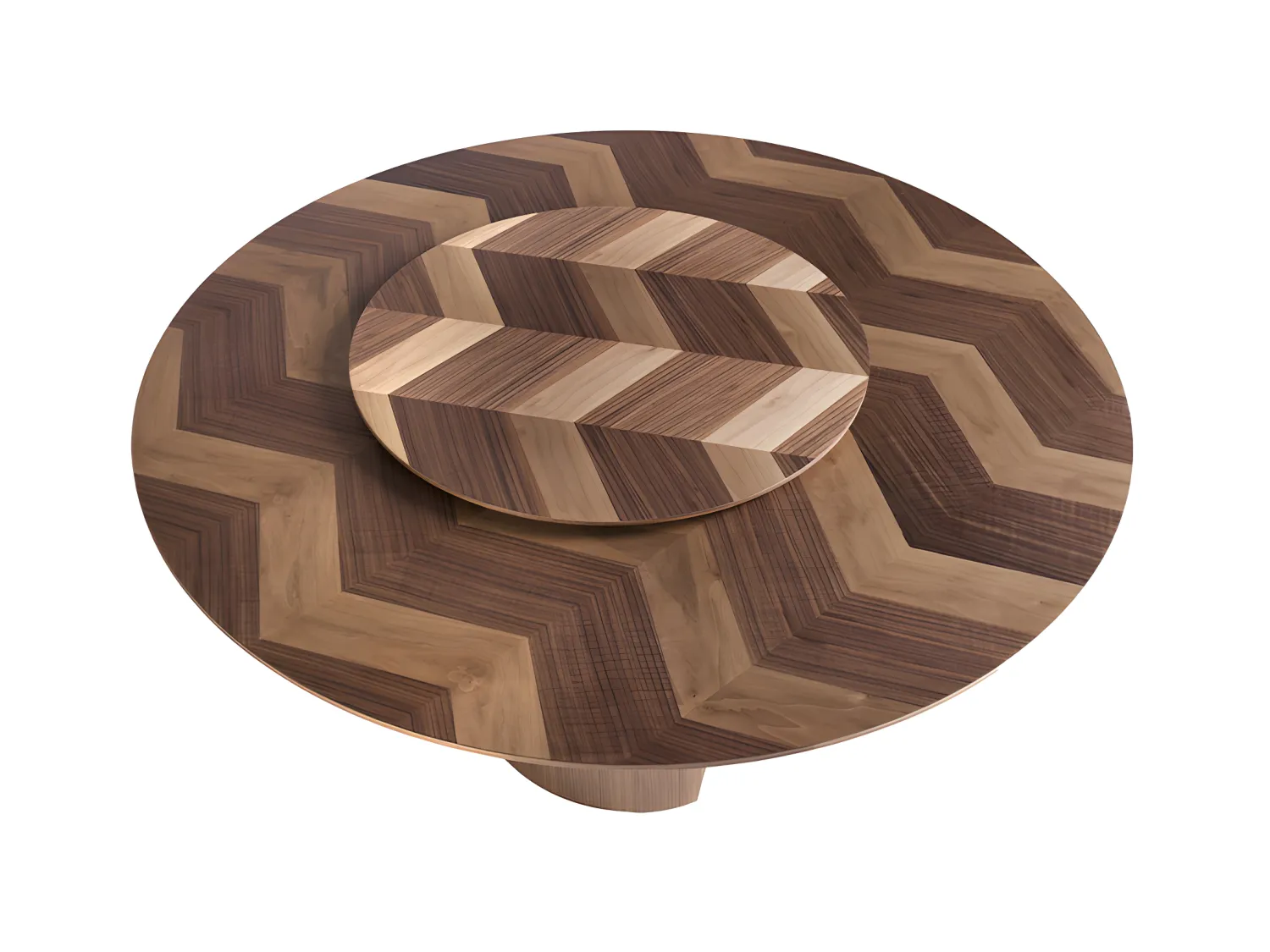 Eettafel rond walnoot fineer 1130 ANGEL CERDA