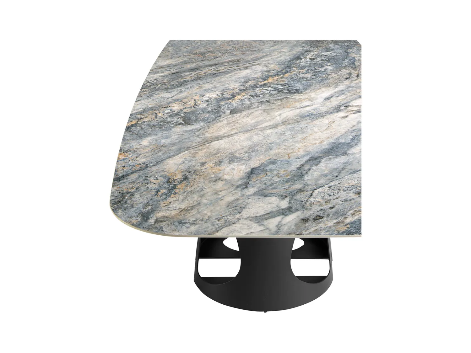 Table à manger baril ovale marbre porcelaine 1136 ANGEL CERDA