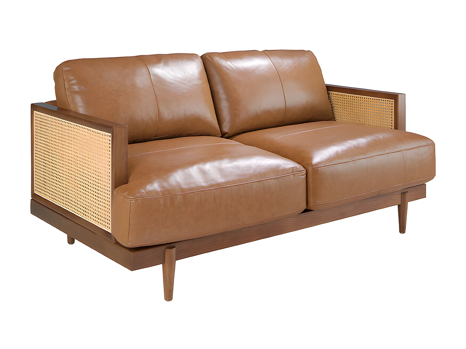 2-Sitzer-Sofa aus braunem Leder  6176 ANGEL CERDA