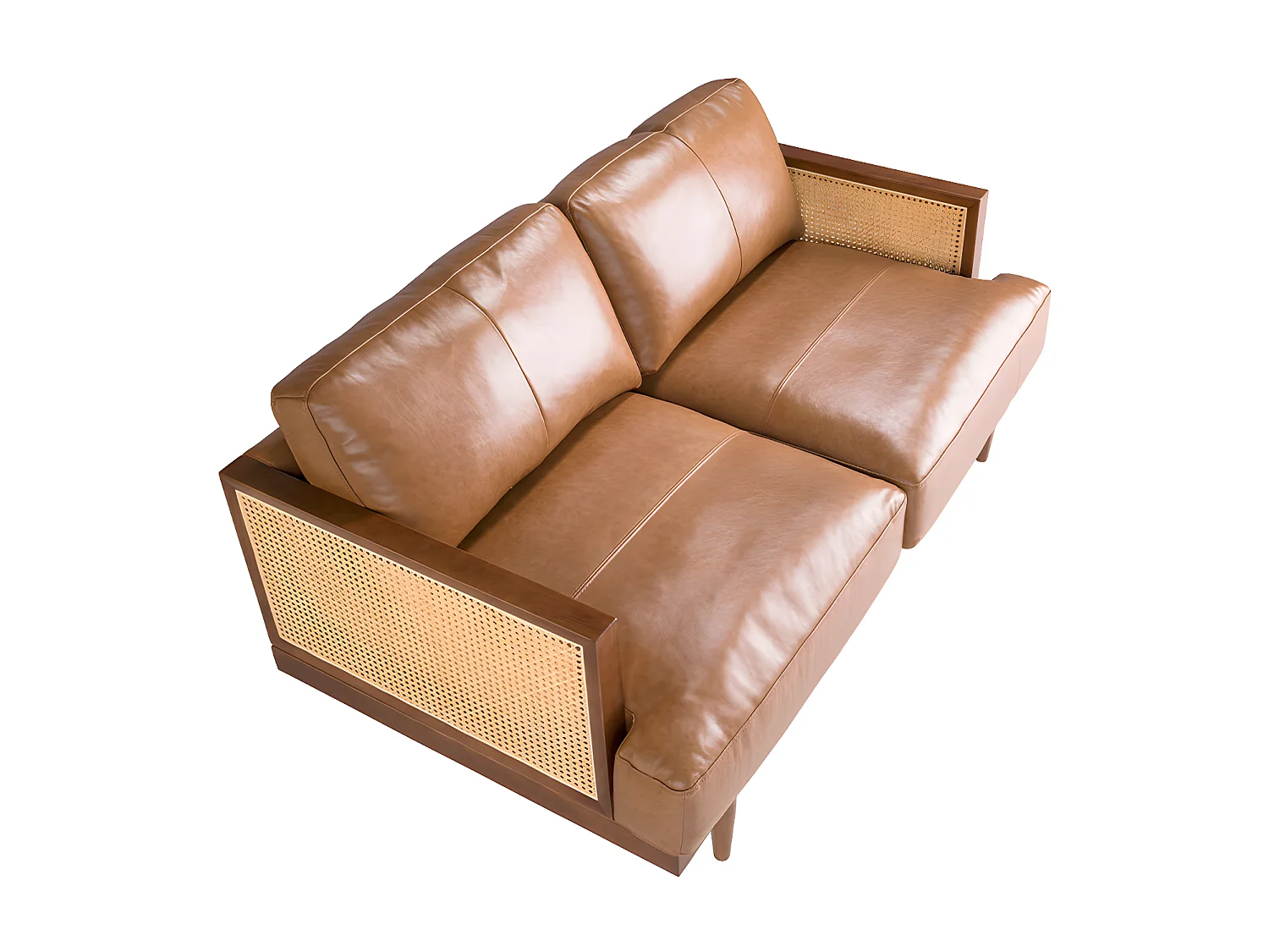 2-Sitzer-Sofa aus braunem Leder  6176 ANGEL CERDA