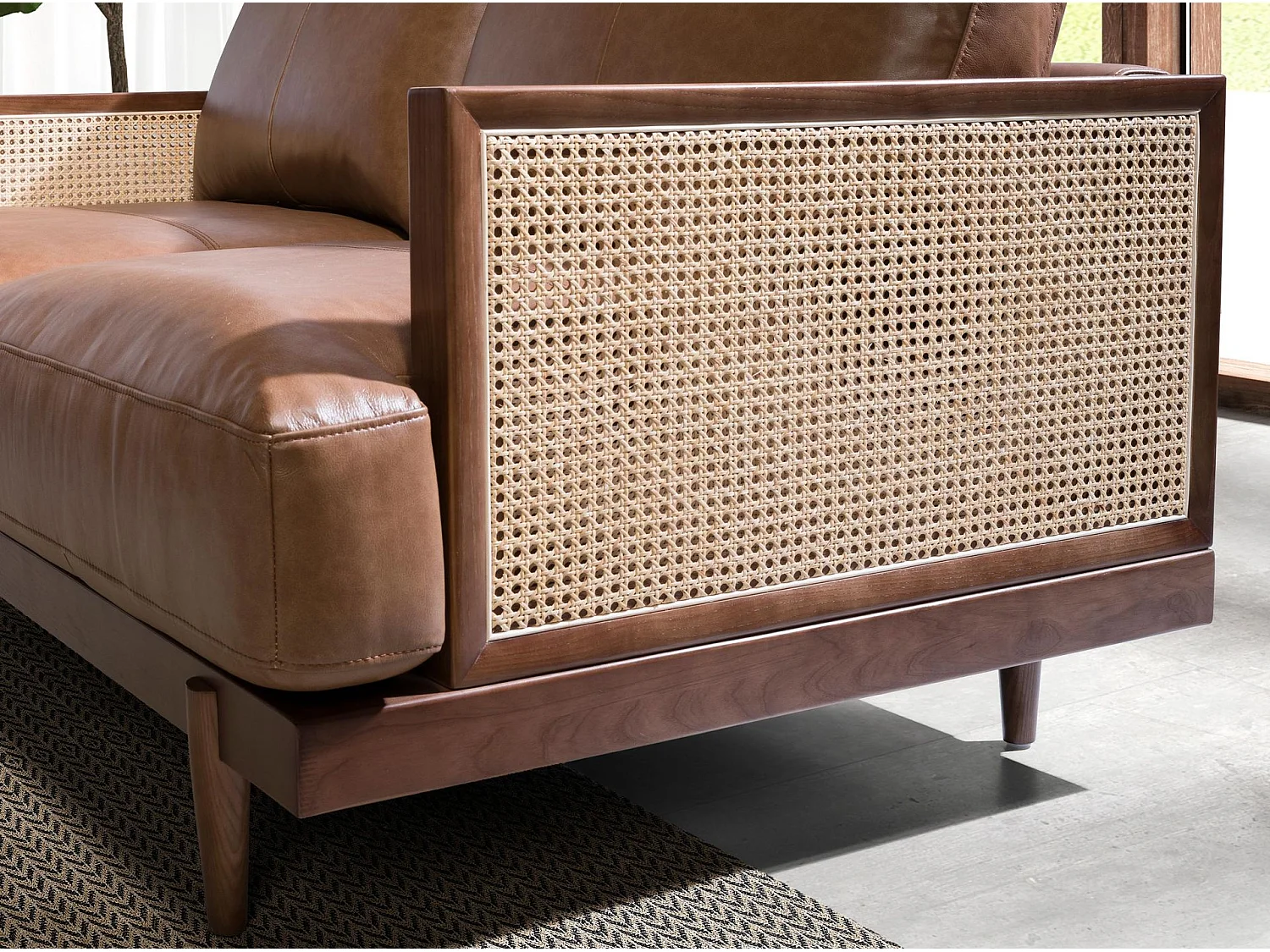 Canapé 2 places cuir marron 6176 ANGEL CERDA