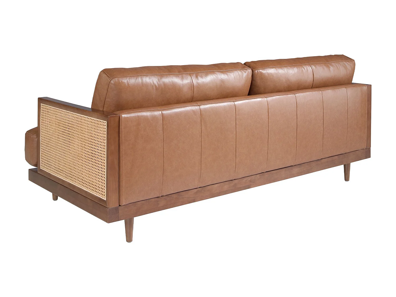 Canapé 3 places en cuir marron 6177 ANGEL CERDA