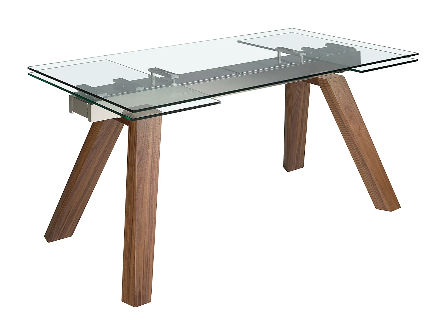 Uitschuifbare eettafel rechthoekig gehard glas 1123 ANGEL CERDA