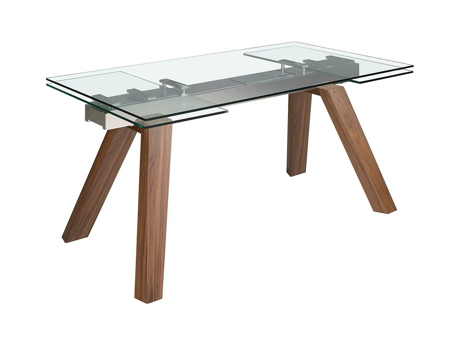 Uitschuifbare eettafel rechthoekig gehard glas 1123 ANGEL CERDA