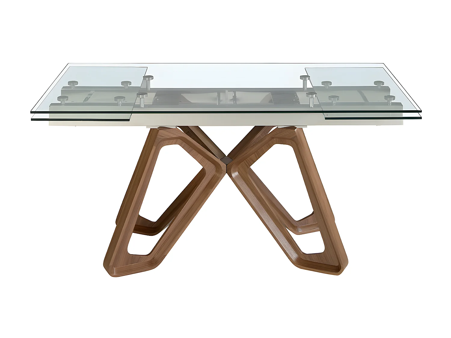 Table à manger à rallonge rectangulaire verre trempé 1122 ANGEL CERDA