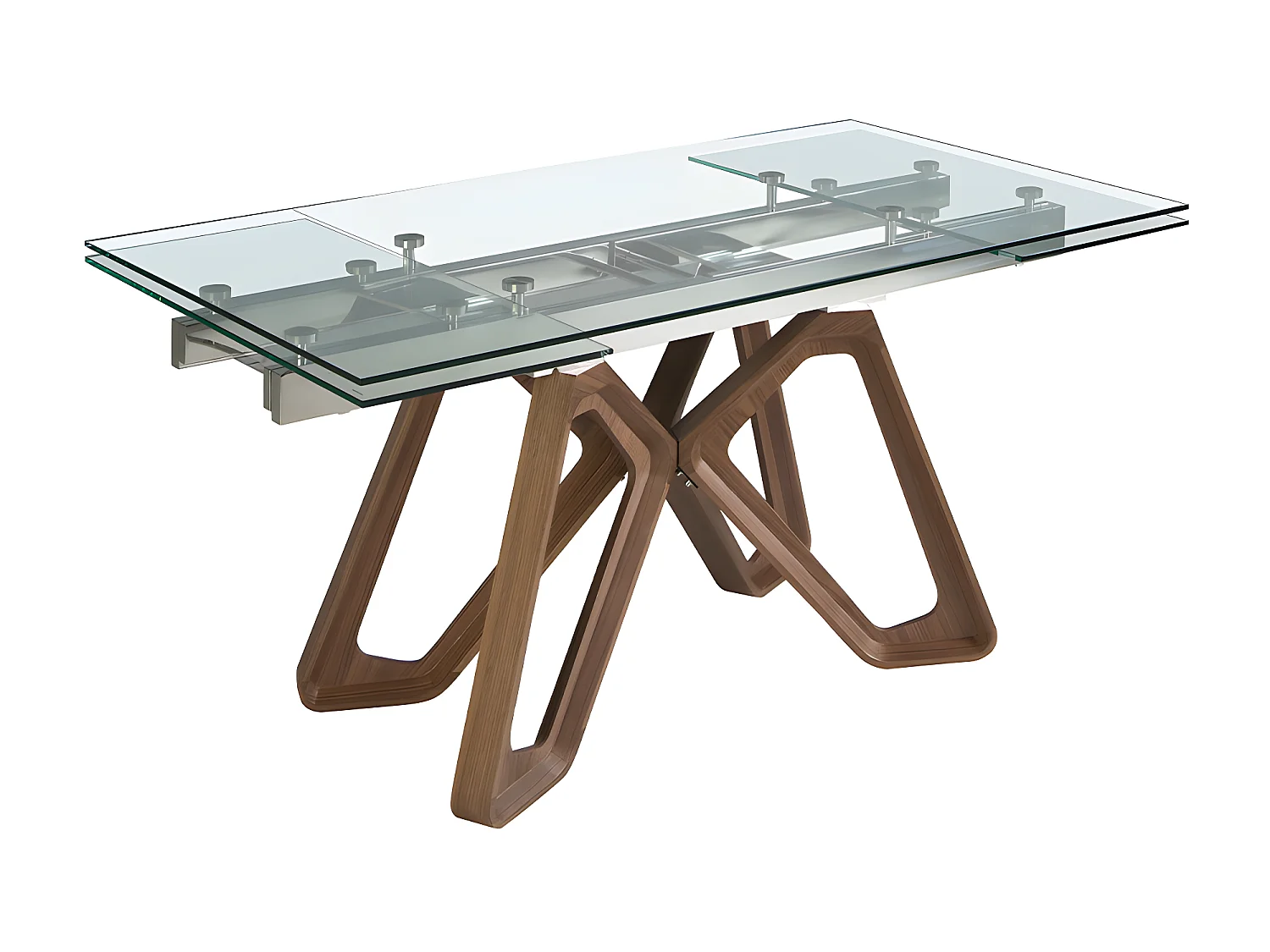 Table à manger à rallonge rectangulaire verre trempé 1122 ANGEL CERDA