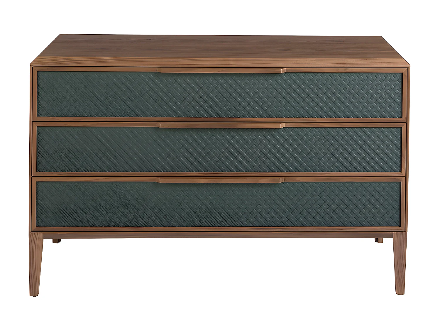 Kommode aus dunkelgrünem und nussbaumfarbenem PVC  7150 ANGEL CERDA