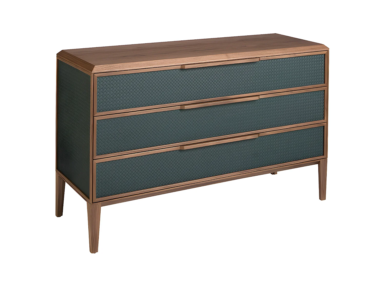 Commode en pvc vert foncé et noyer 7150 ANGEL CERDA
