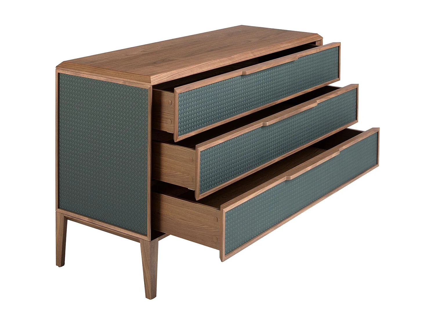 Commode en pvc vert foncé et noyer 7150 ANGEL CERDA