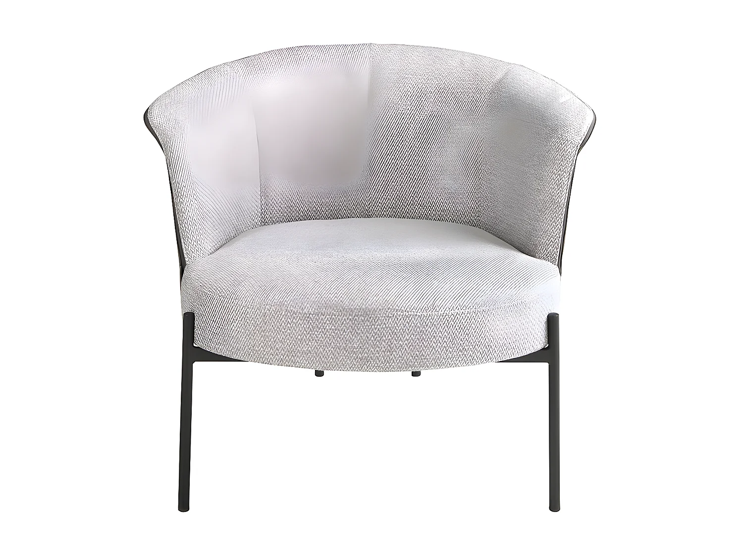 Sessel aus grauem Stoff und dunkelgrauem Kunstleder  5109 ANGEL CERDA