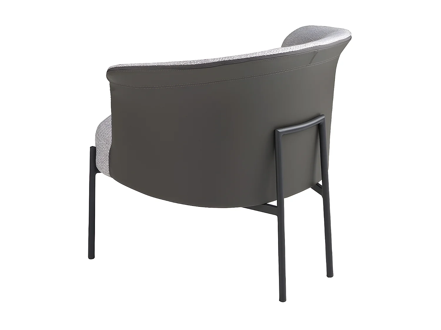 Sessel aus grauem Stoff und dunkelgrauem Kunstleder  5109 ANGEL CERDA