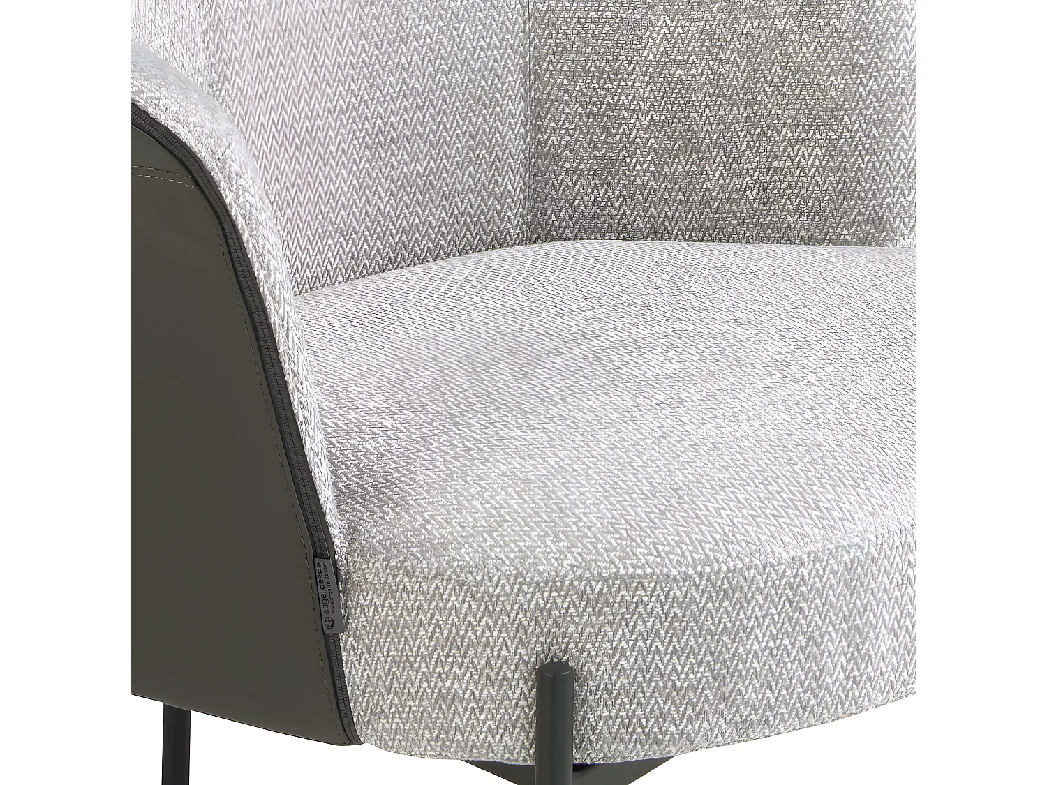 Sessel aus grauem Stoff und dunkelgrauem Kunstleder  5109 ANGEL CERDA