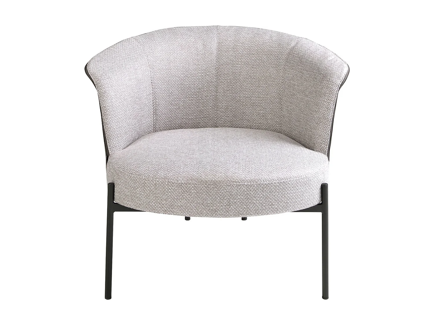 Fauteuil en tissu gris et similicuir gris foncé 5109 ANGEL CERDA