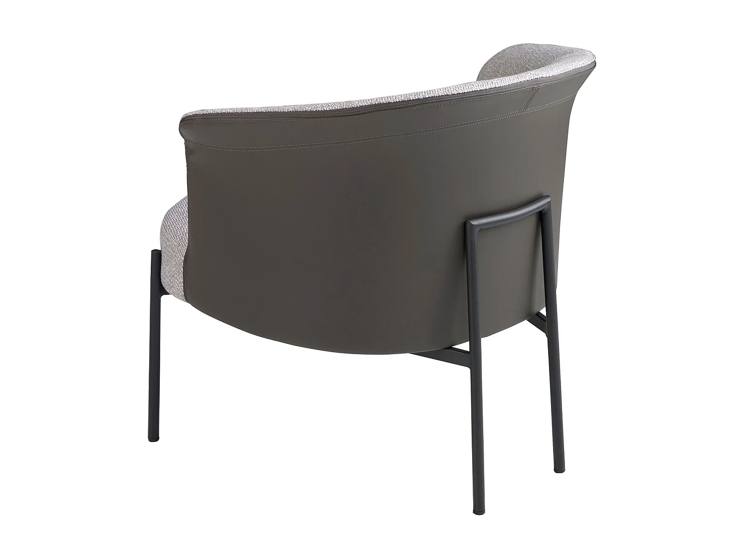 Fauteuil en tissu gris et similicuir gris foncé 5109 ANGEL CERDA