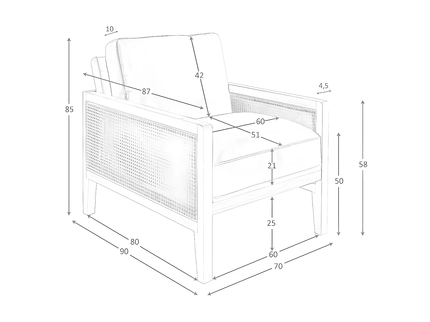 Poltrona in pelle marrone   5113 ANGEL CERDA