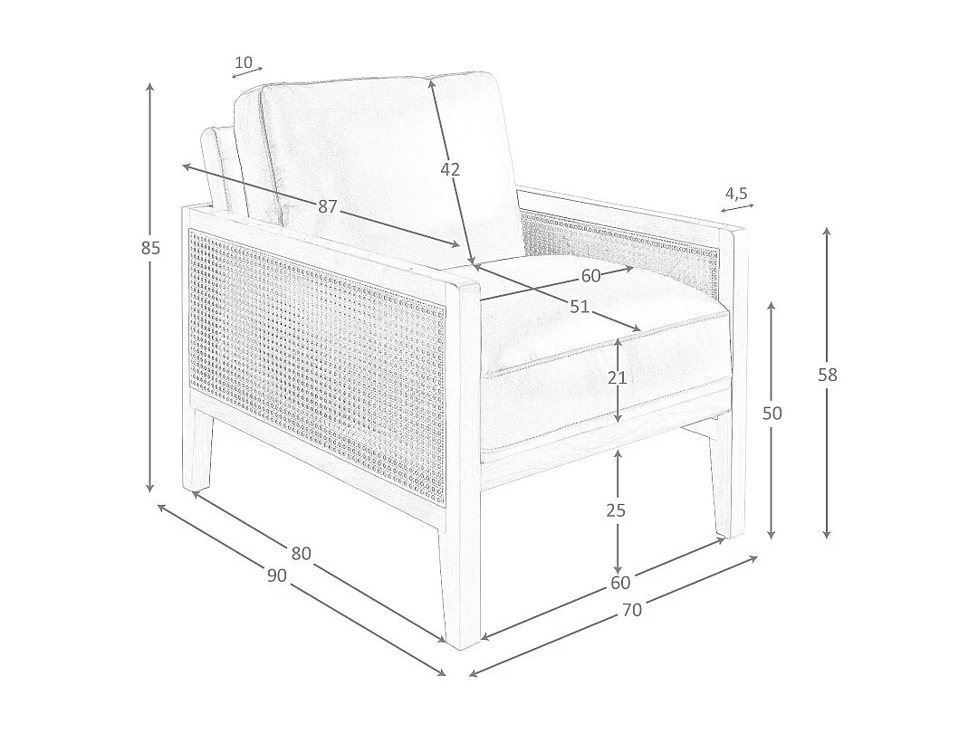 Fauteuil en cuir marron 5113 ANGEL CERDA