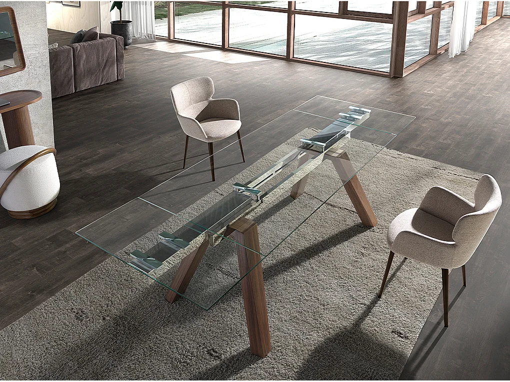 Chaise en tissu marbré marron 4104 ANGEL CERDA