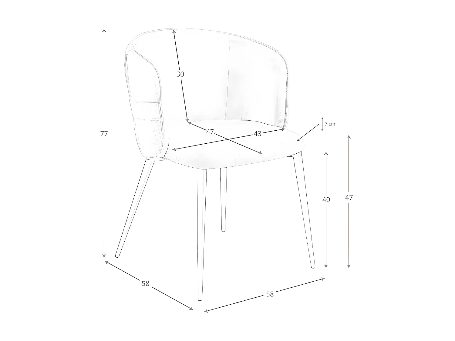 Brązowe krzesło z tkaniny