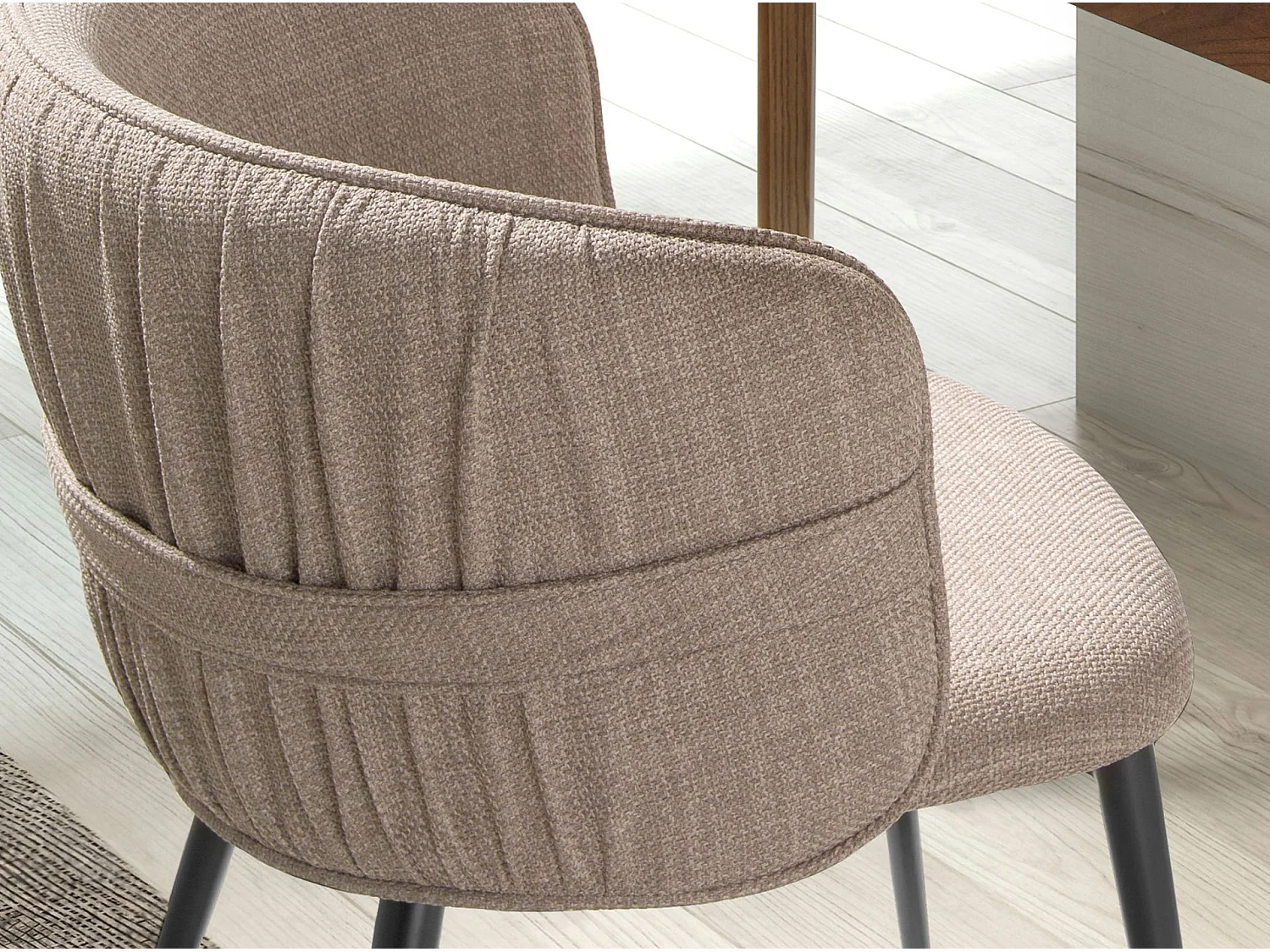 Chaise en tissu marron 4146 ANGEL CERDA