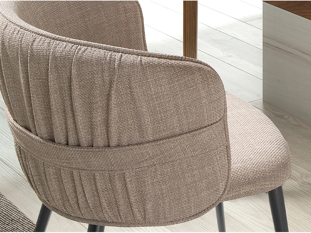 Chaise en tissu marron 4146 ANGEL CERDA