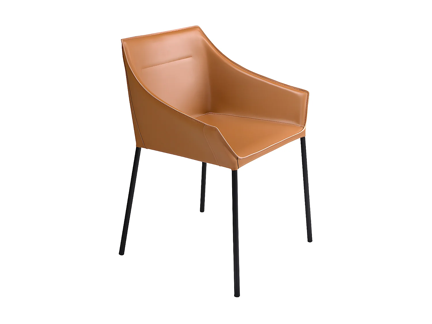 Chaise en similicuir marron 4144 ANGEL CERDA