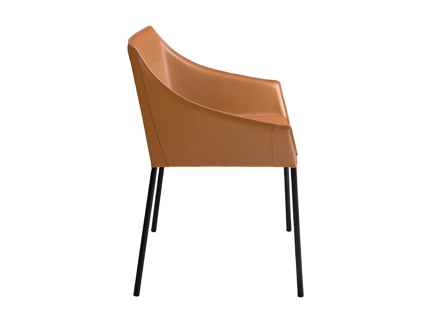 Chaise en similicuir marron 4144 ANGEL CERDA