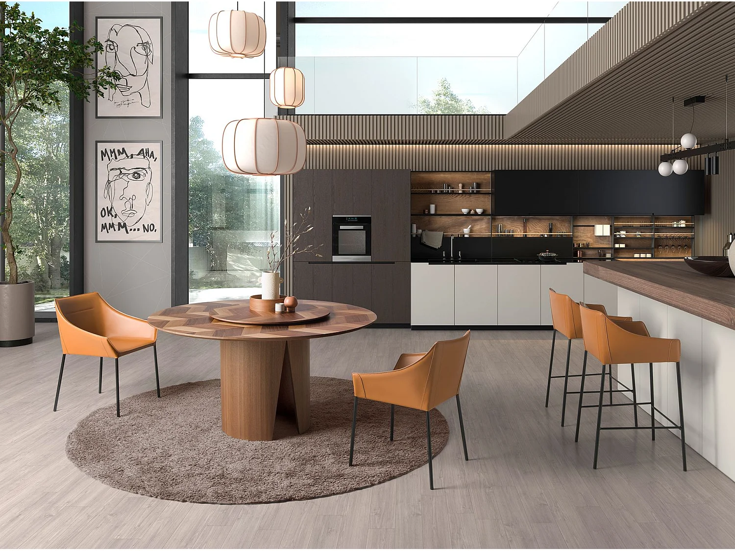 Chaise en similicuir marron 4144 ANGEL CERDA