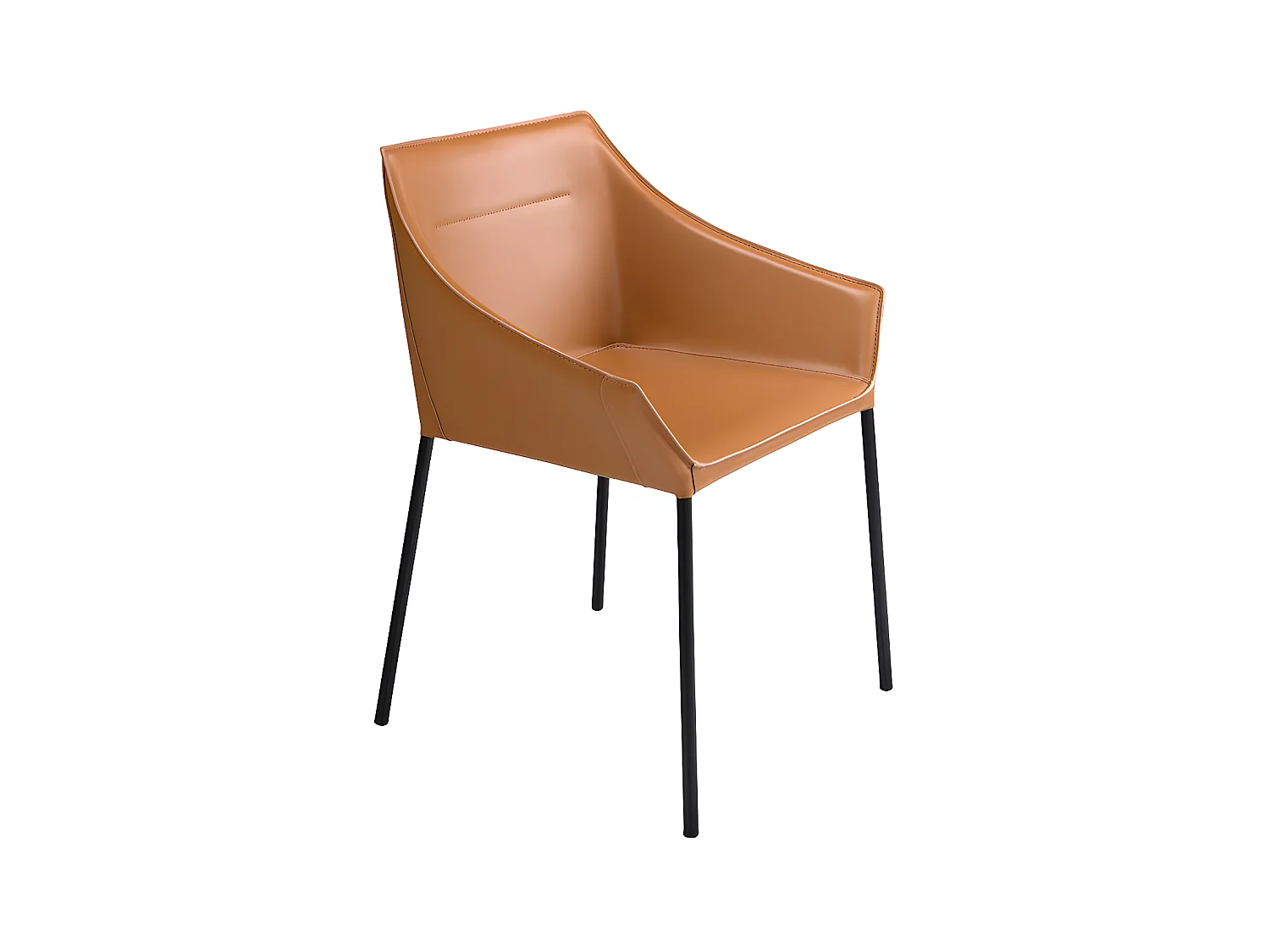 Chaise en simili cuir marron 4144 ANGEL CERDA