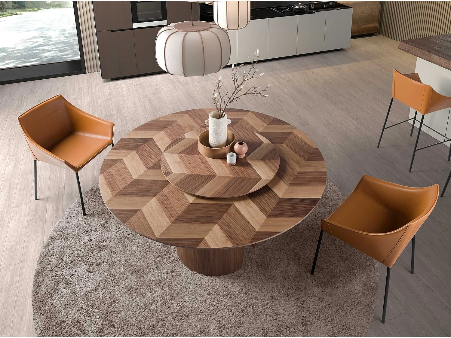 Bruine kunstleren stoel 4144 ANGEL CERDA