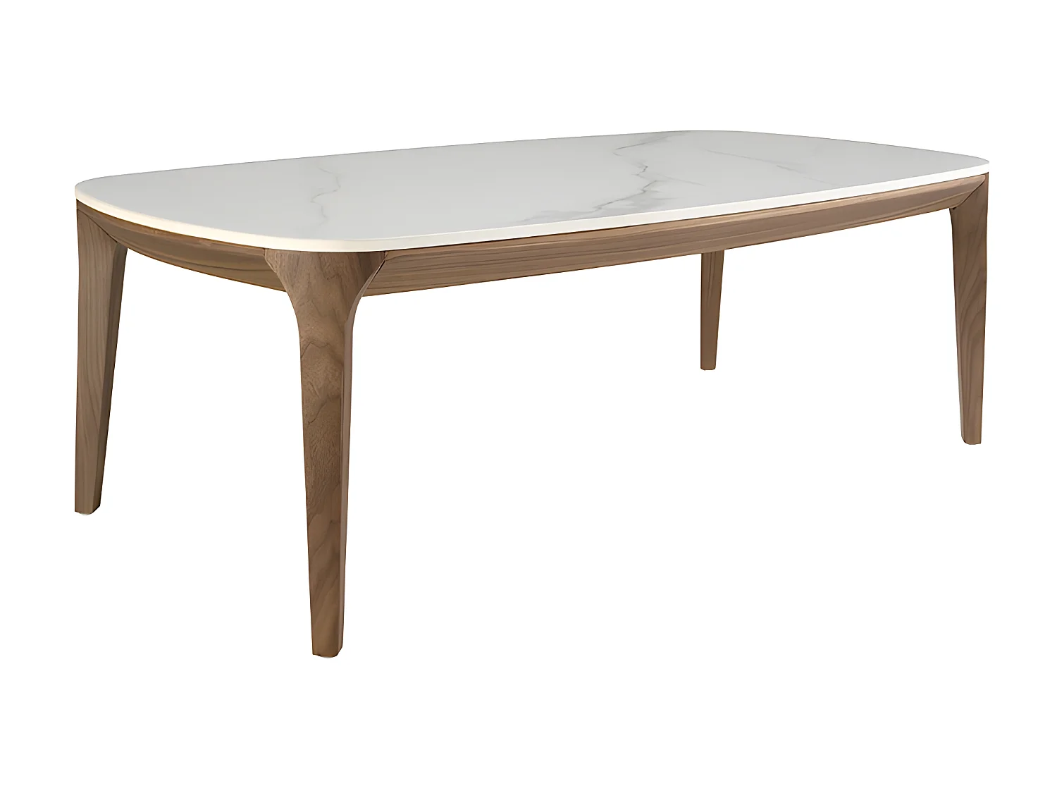 Ovaler Tisch aus Porzellan, Marmor und Nussbaum  2132 ANGEL CERDA