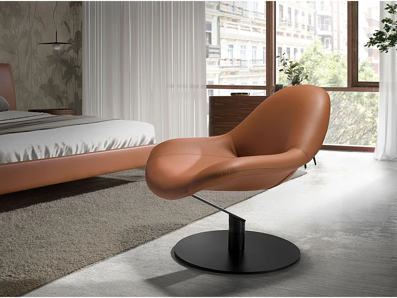 Fauteuil en similicuir marron 5116 ANGEL CERDA