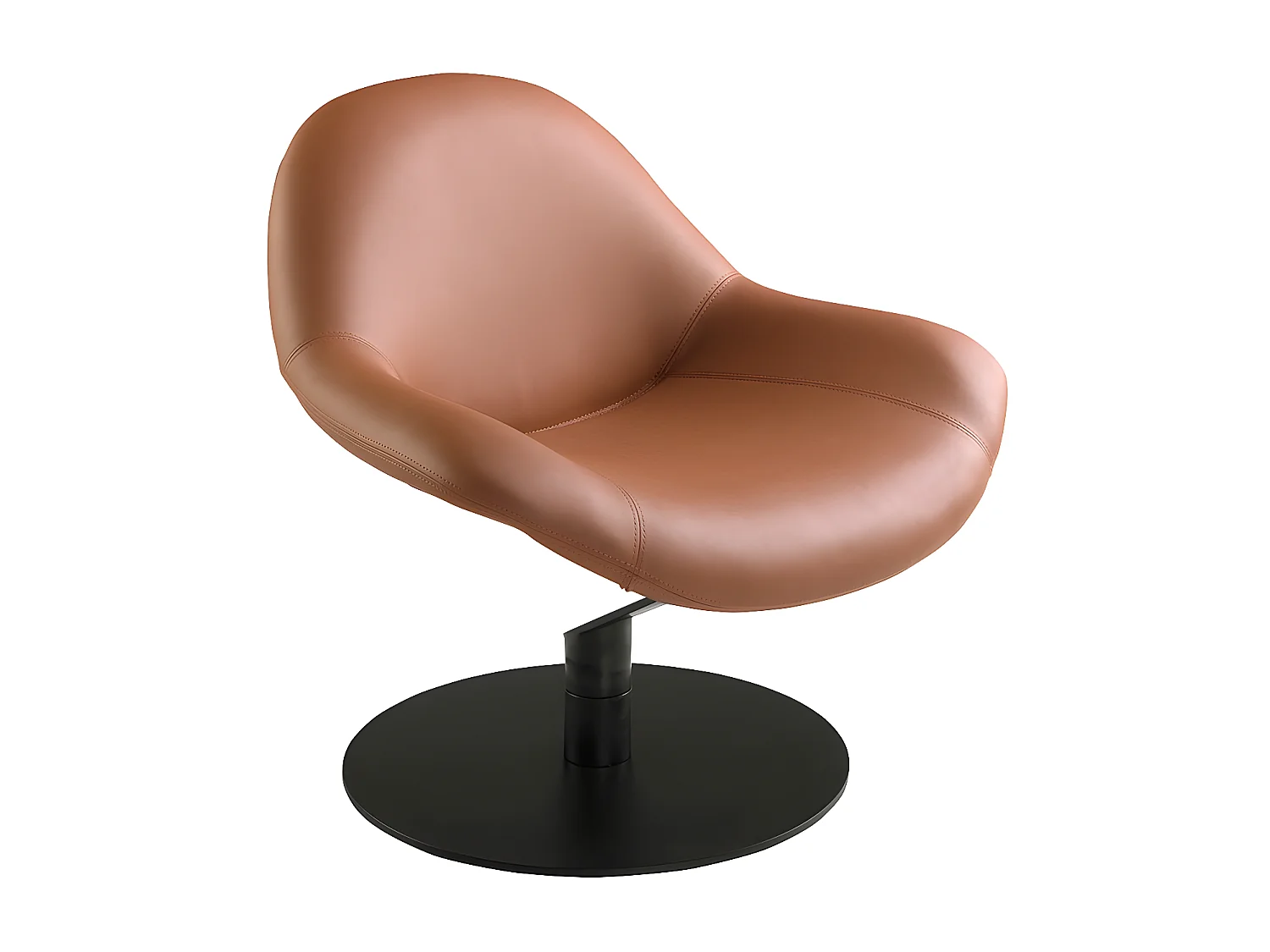 Bruine kunstleren draaifauteuil 5116 ANGEL CERDA