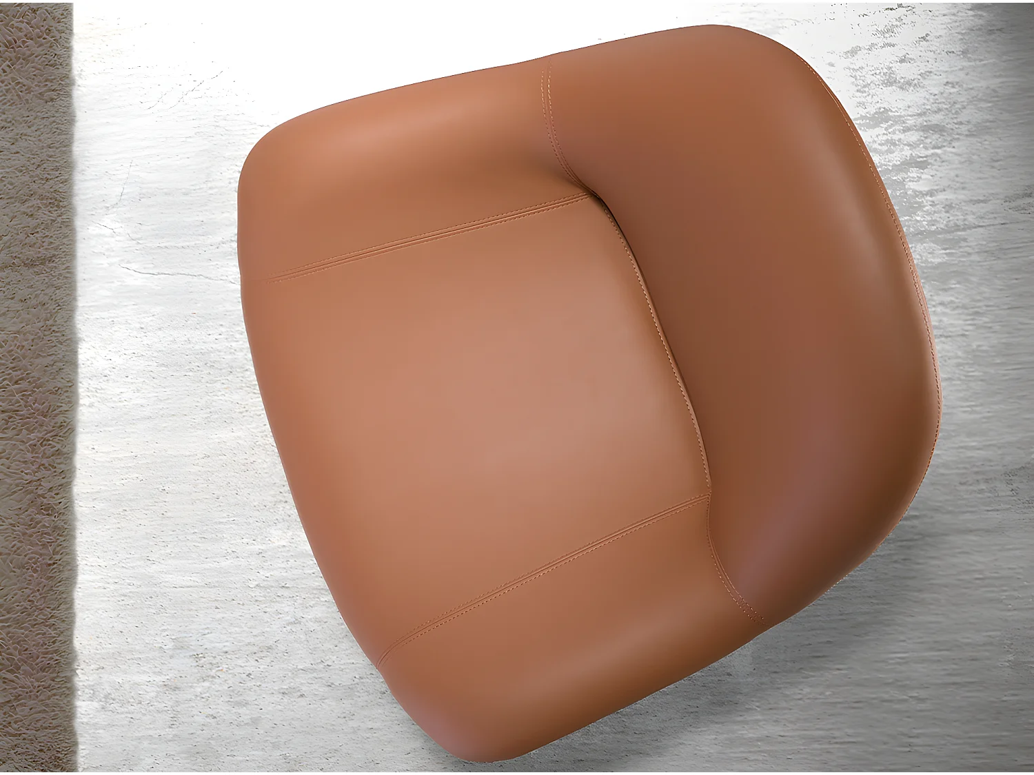 Bruine kunstleren draaifauteuil 5116 ANGEL CERDA