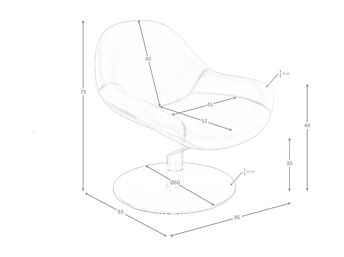 Fauteuil en similicuir marron 5116 ANGEL CERDA