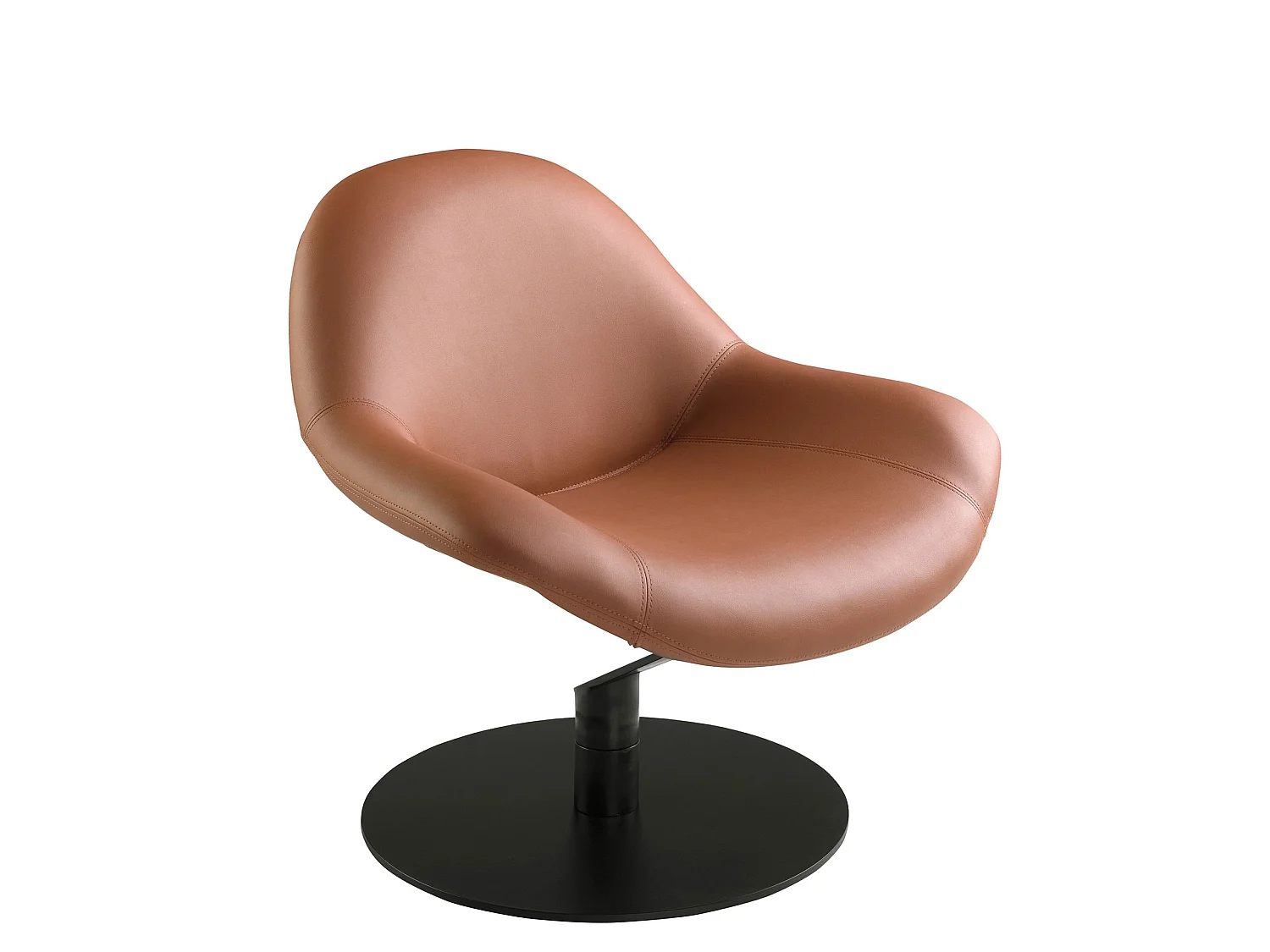 Bruine kunstleren draaifauteuil 5116 ANGEL CERDA