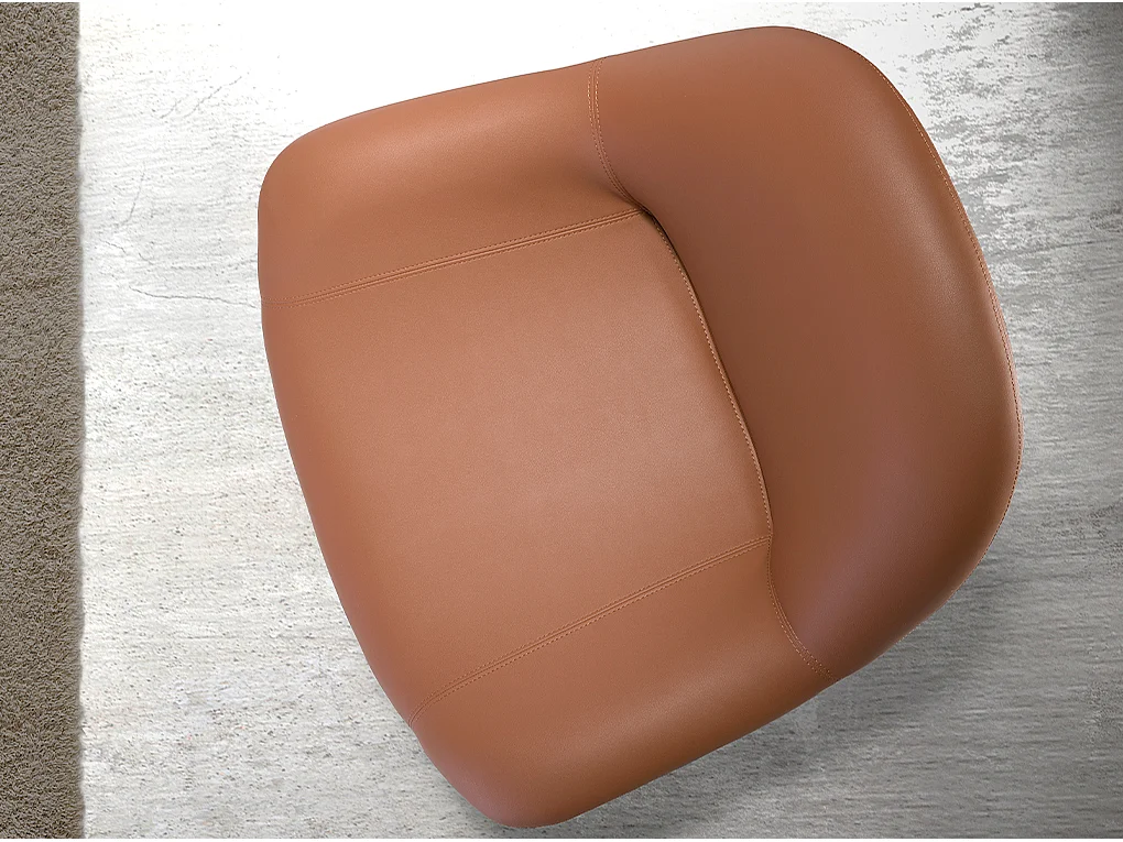 Bruine kunstleren draaifauteuil 5116 ANGEL CERDA