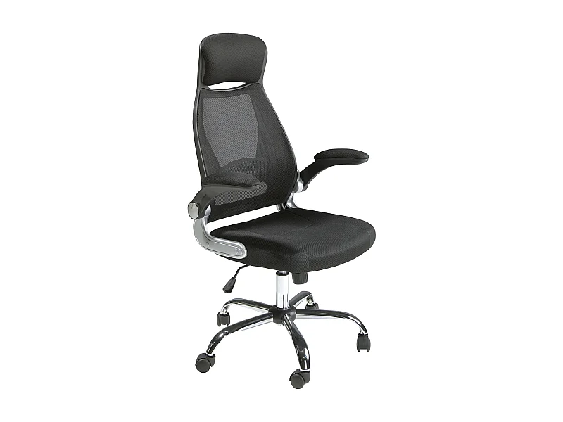 Fauteuil de bureau pivotante en tissu noir 4140 ANGEL CERDA