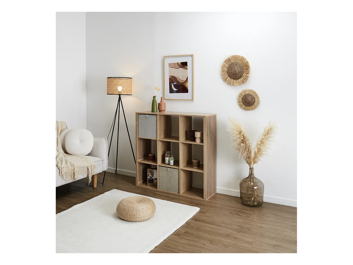 Rangement Modulable 9 Cases Klaus Marron