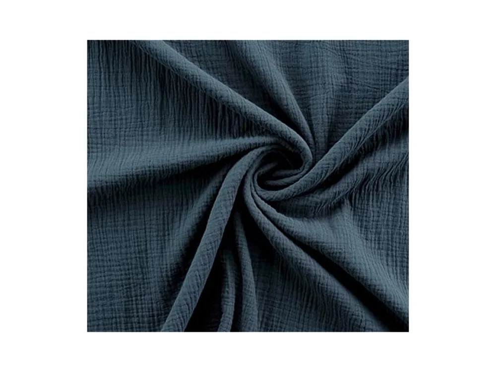 Komplet pościeli z gazy bawełnianej Angelina 240x260cm Niebieski