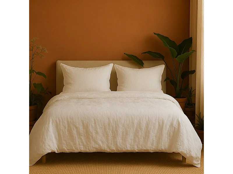 Jogo de Cama em Gaze de Algodão Branco 240x260cm Reversível - Confortável e Quente