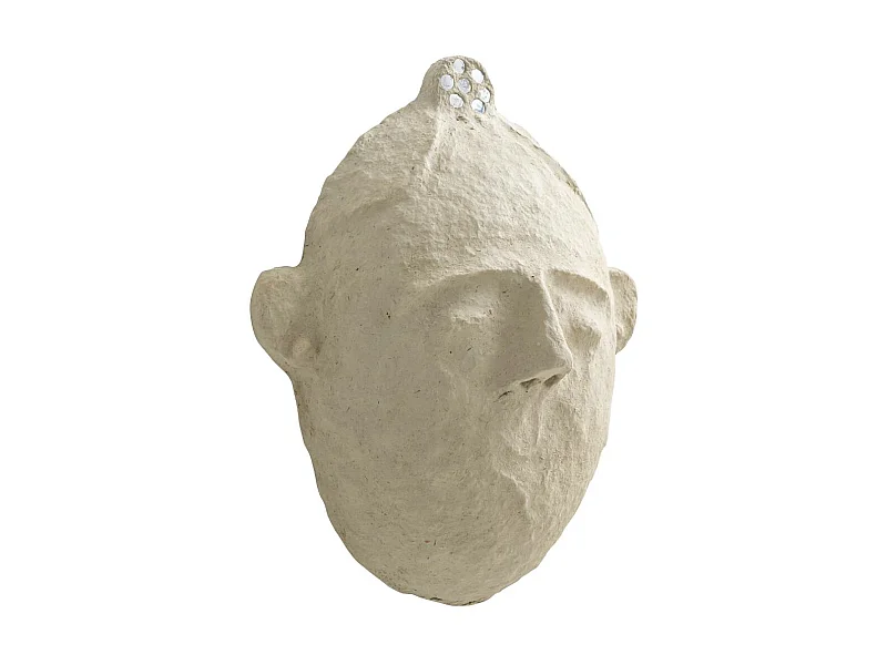 Máscara ovalada de papel maché Antoine para una decoración interior única