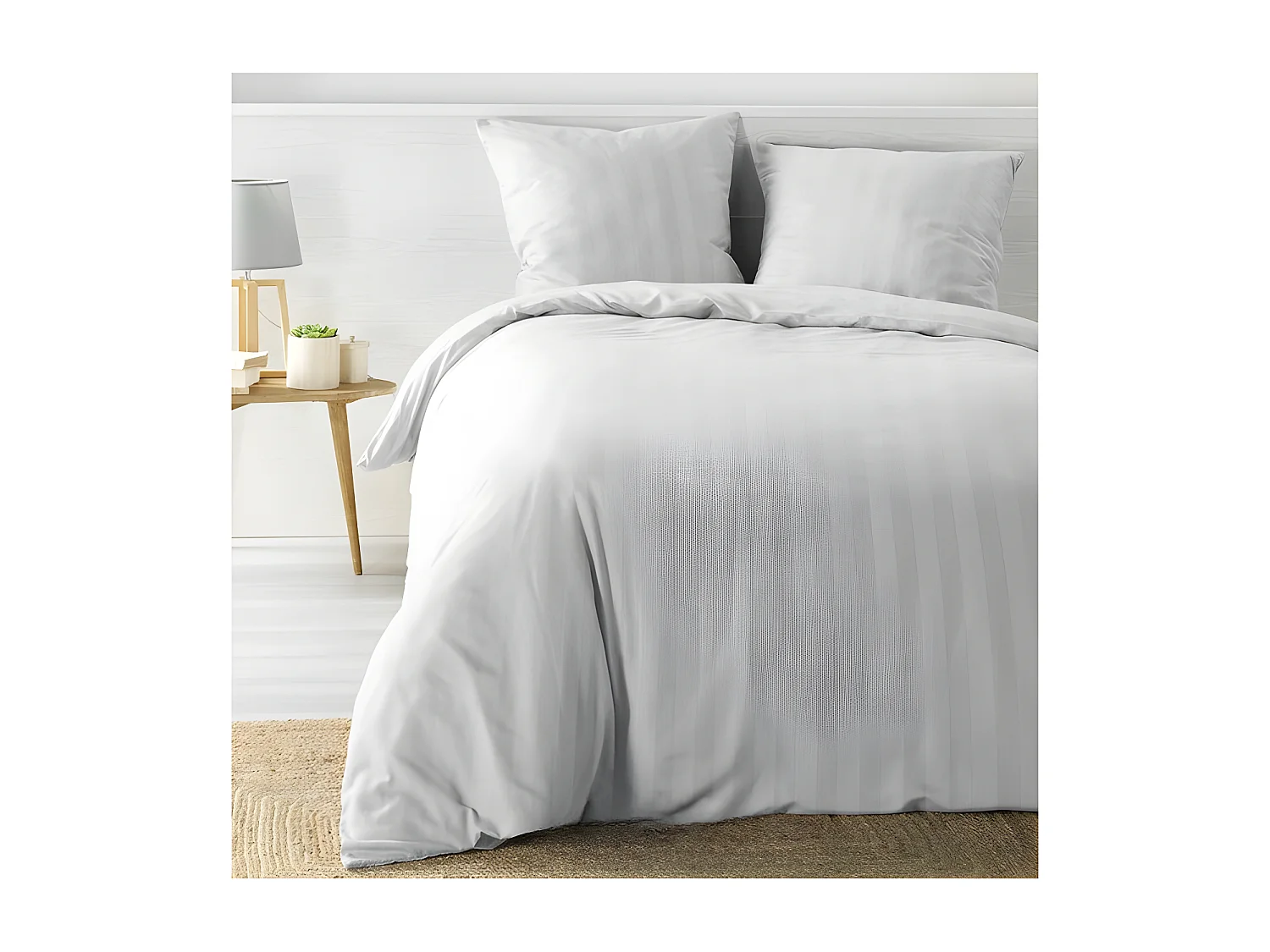 Parure de Lit - Cléo UNI Housse de Couette 240 x 220 cm + Taies d'Oreiller