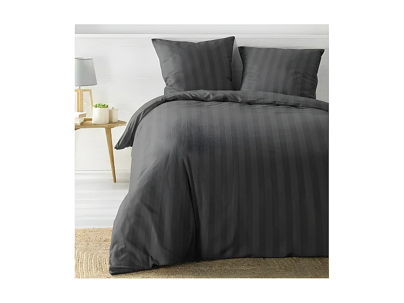 Parure de Lit - Cléo UNI Housse de Couette 240 x 220 cm + Taies d'Oreiller