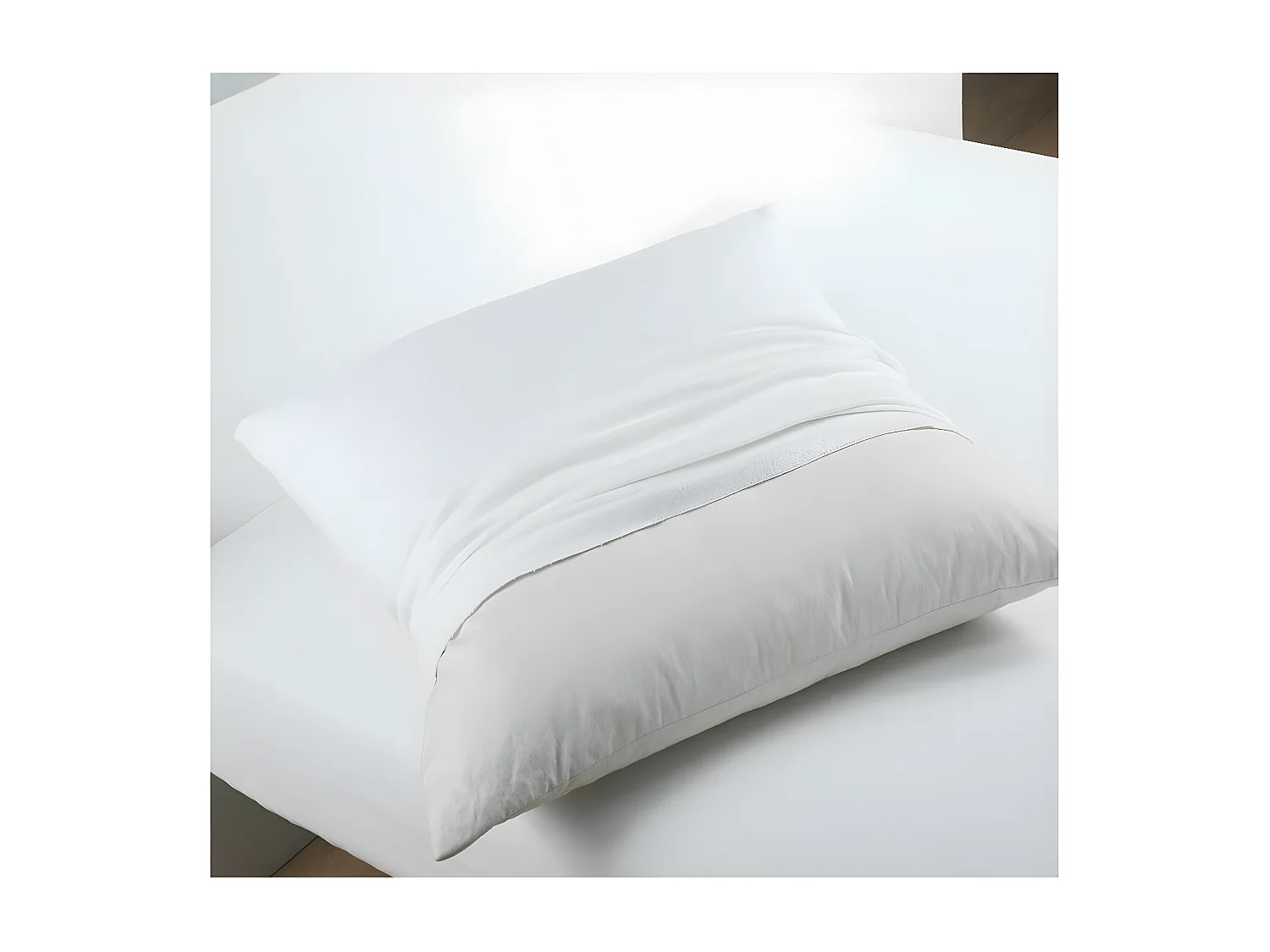 Lot de 2 oreillers 65 x 65, Mousse à mémoire de Forme, Spécial Cervicale, PROMOLINGE + 2 Protèges Oreillers 65x65