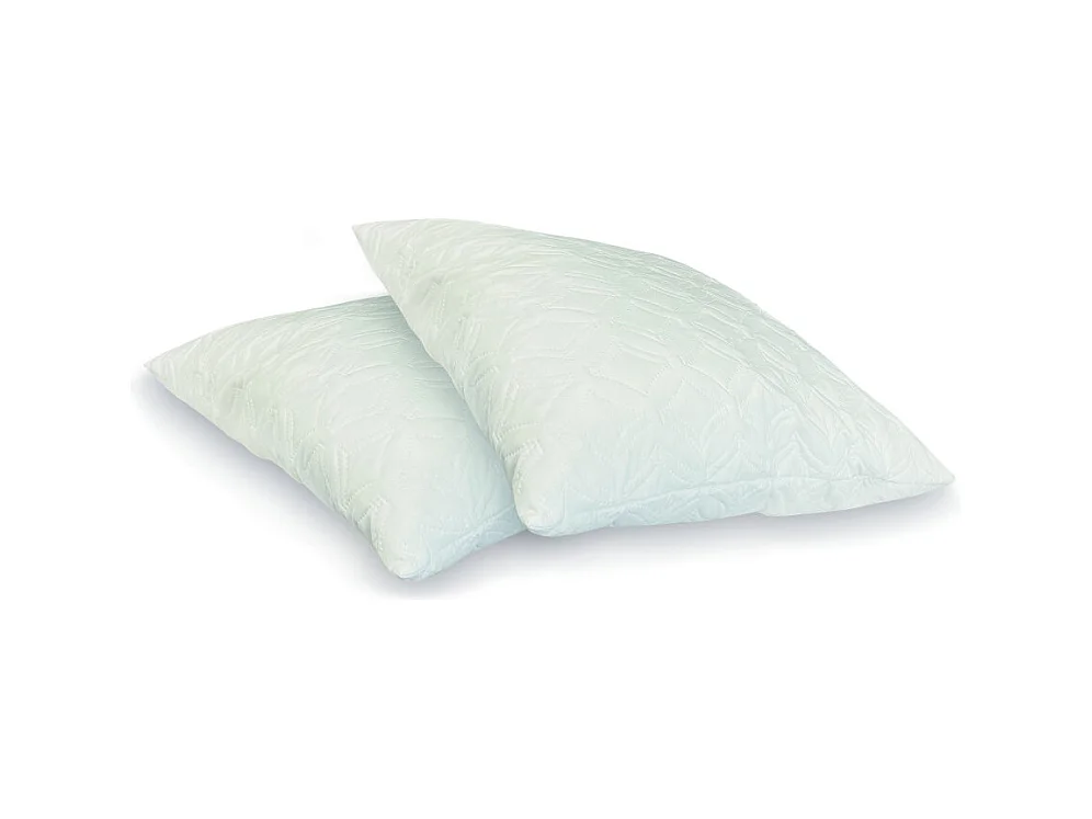 2 oreillers fermes à mémoire de forme anti-acariens et anti-allergéniques 60 x 60 cm