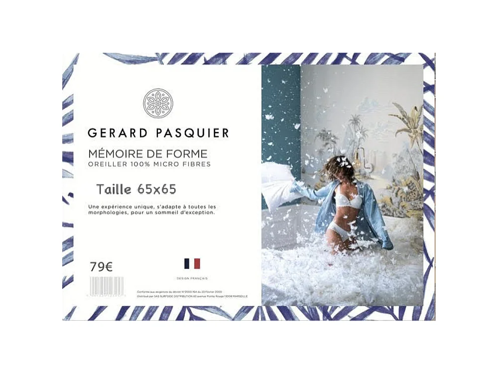 2 traagschuimkussens voor de nekwervelkolom 65 x 65 cm